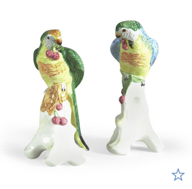 Pair of Parrots with Wild Cherries