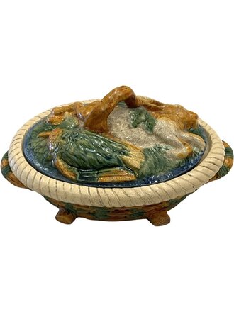 Minton Majolica Mallard & Hare Pie Dish