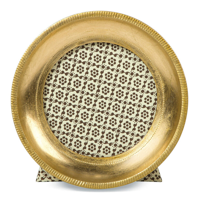 Florentine Gold Leaf 4" Round Frame