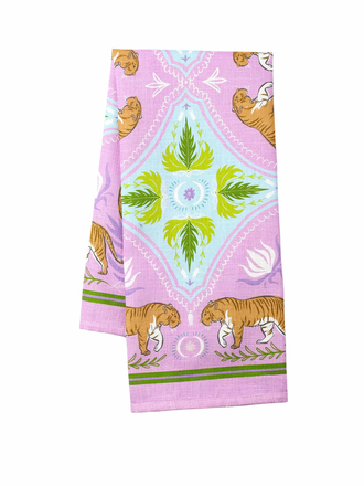 Lavender Tiger Tea Towel