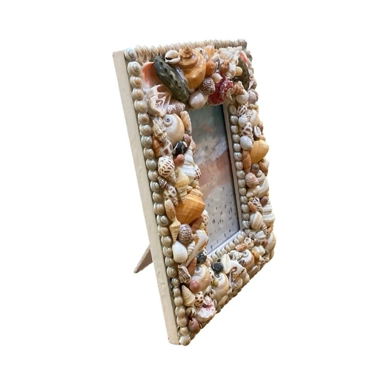 Mixed Shell Frame with Pearl Edge, 4"x 6"