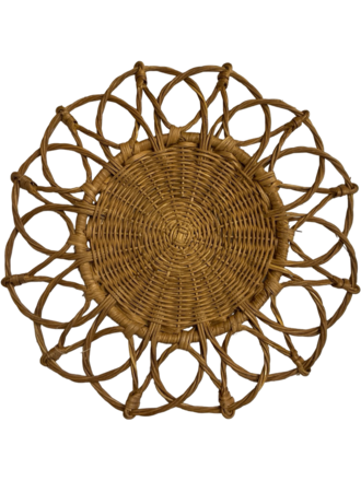 Twisted Rattan Placemat, Caramel 15", Set of 4 Twisted Rattan Placemat, Caramel 15", Set of 4