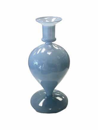 Large Opaque Blue Glass Vase