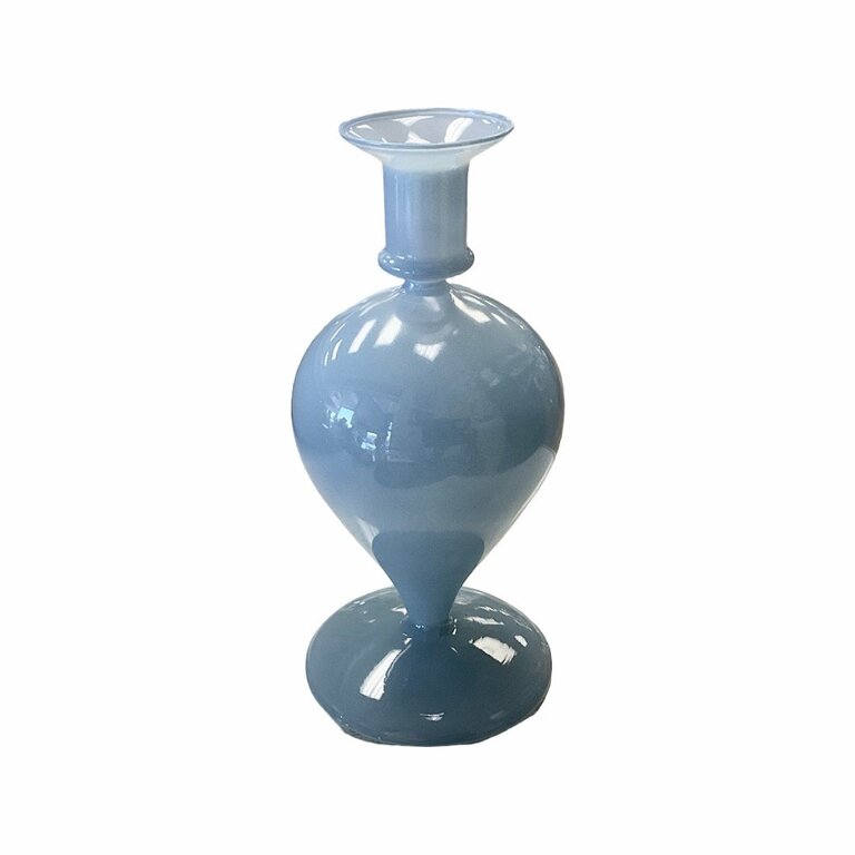 Large Opaque Blue Glass Vase