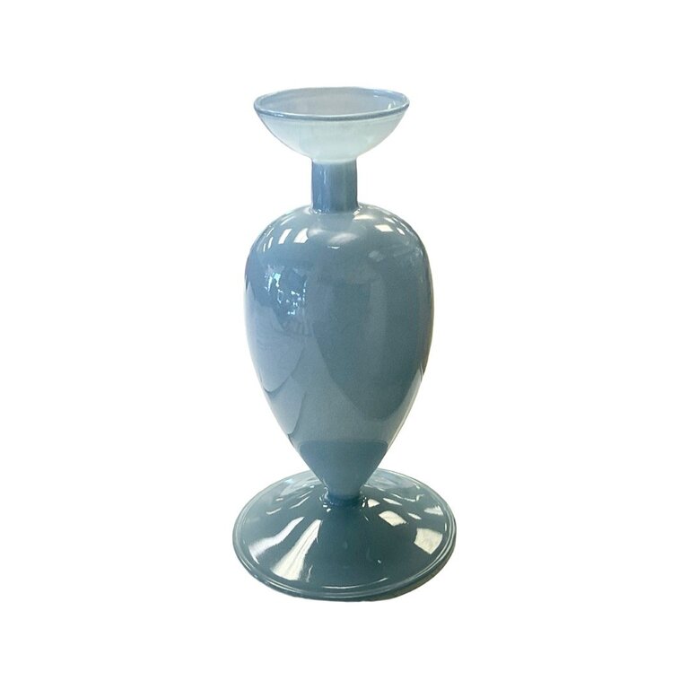 Small Opaque Blue Glass Vase