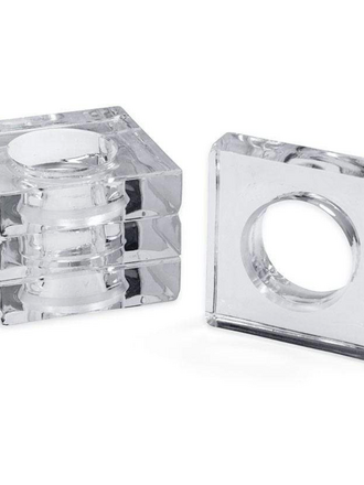 Square Acrylic Napkin Rings Set of 4