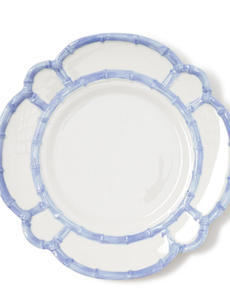French Blue Bamboo Dinner Plate, set of 4