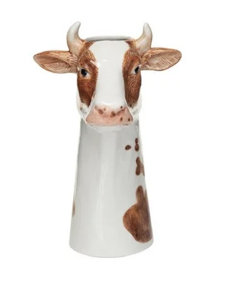 Hand Painted Cow Vase
