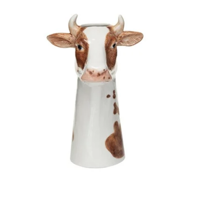 Hand Painted Cow Vase