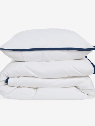 Langston Bamboo Sateen, Navy Queen Duvet Set