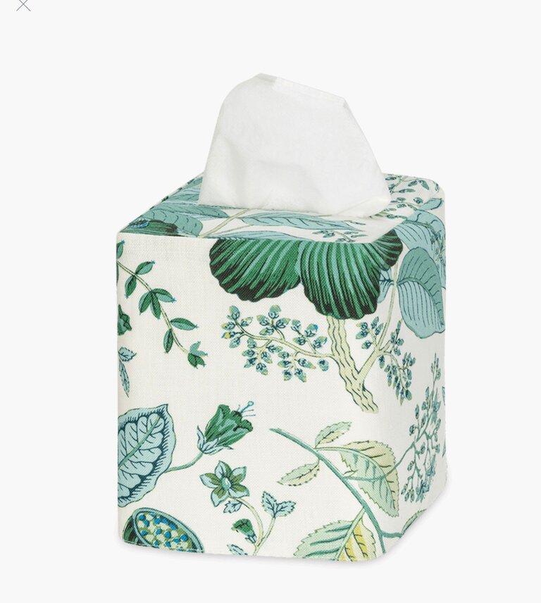 Pomegranate Tissue Box Cover, Emerald