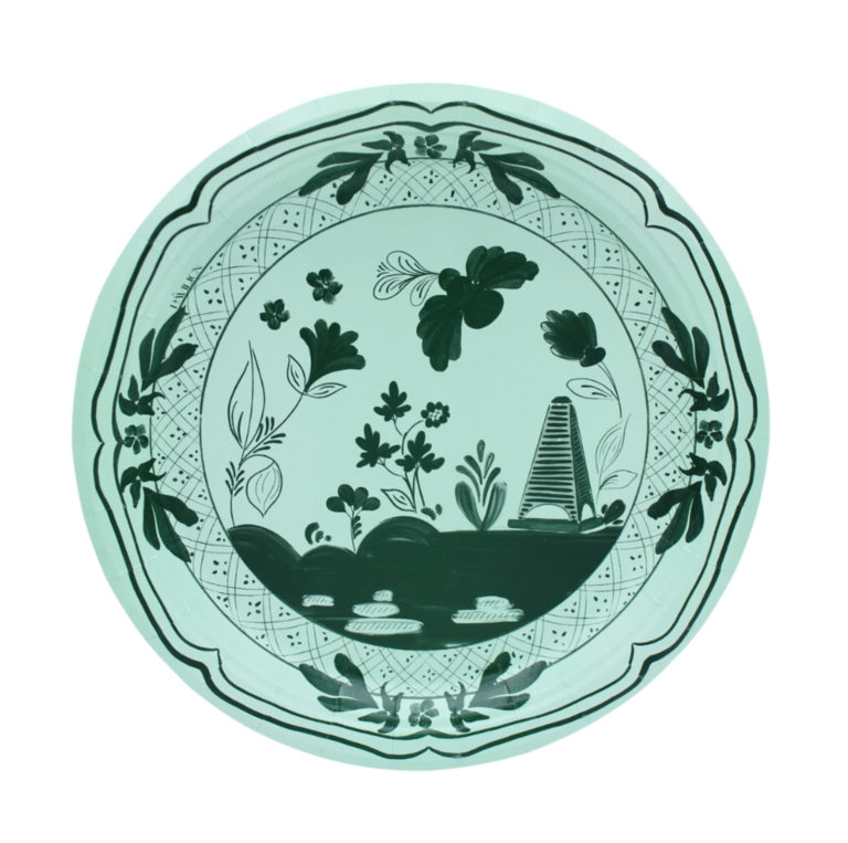 8" Beachside Pavilion Dessert Paper Plates, Seafoam, Set of 8