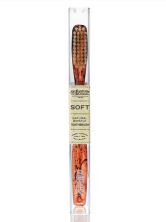 C.O. Bigelow Natural Bristle Toothbrush, Tortoise (Soft)