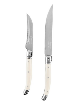 French Home Laguiole 2 Piece Citrus Knife Set - Faux Ivory