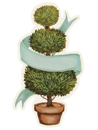 Paper Topiary Tabletop Accent, Set of 12