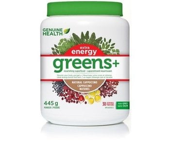 Genuine Health Greens+ Extra Energy Cappuccino 445g