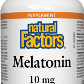 Natural Factors Natural Factors Melatonin 10mg Peppermint 90 Sublingual Tablets