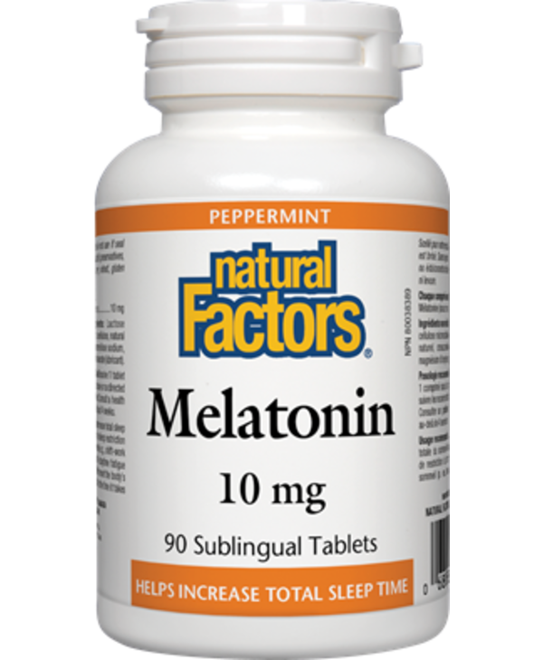 Natural Factors Melatonin 10mg 90 Sublingual Tablets