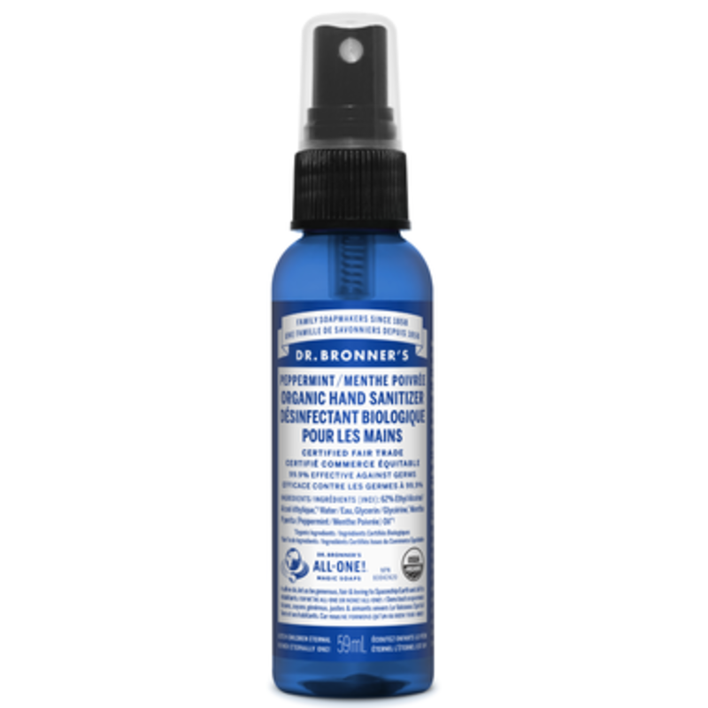 Dr. Bronners Dr Bronners Organic Hand Sanitizer Peppermint 59ml