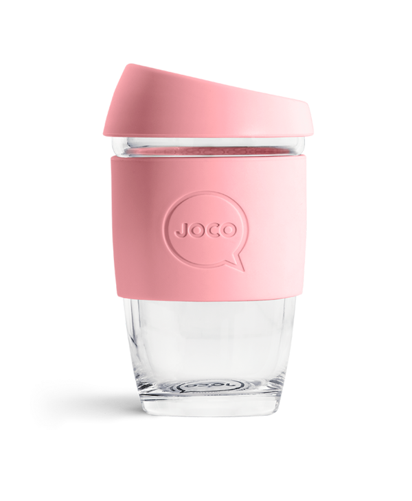 Reusable Glass Cup Strawberry 6oz