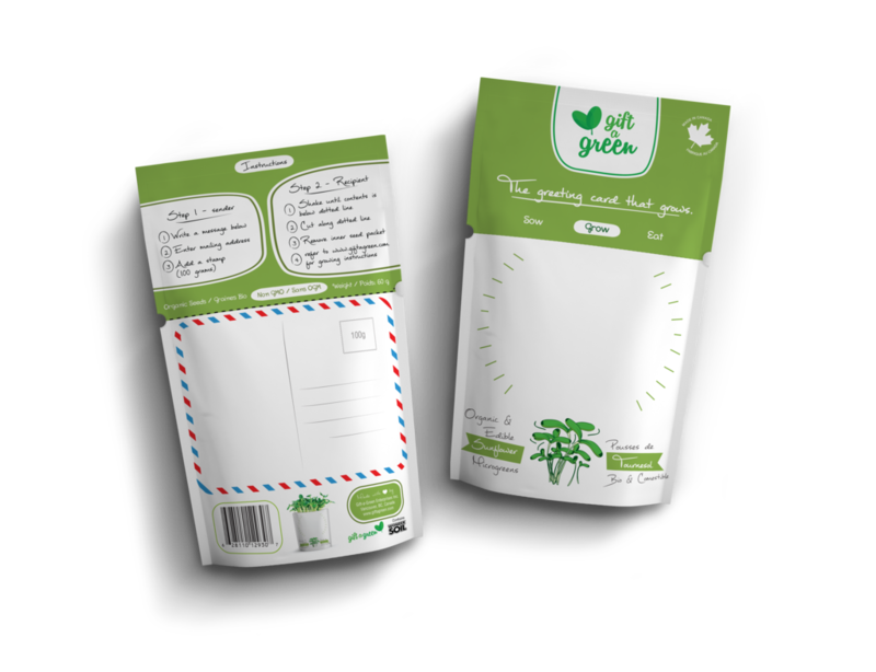 Microgreen Greeting Card Blank Write Your Own- Sunflower Microgreens