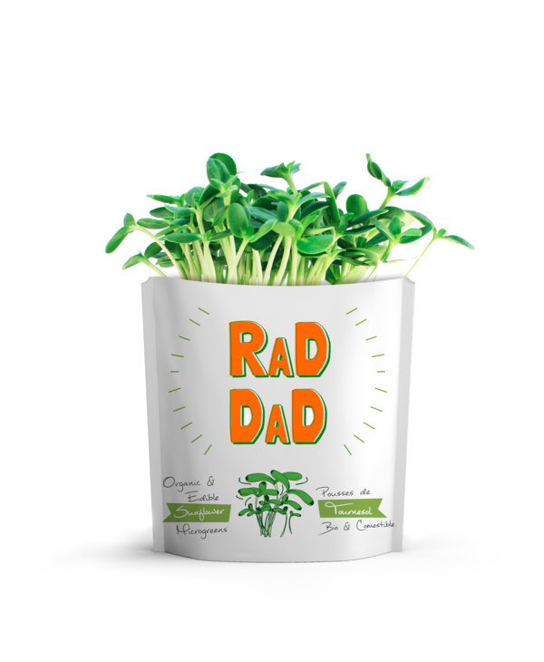 Microgreen Greeting Card Rad Dad- Sunflower Microgreens