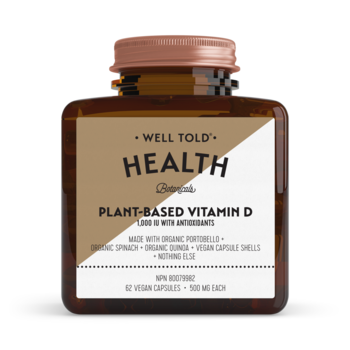 Well Told Health Plant-Based Vitamin D 1000 IU 62 caps