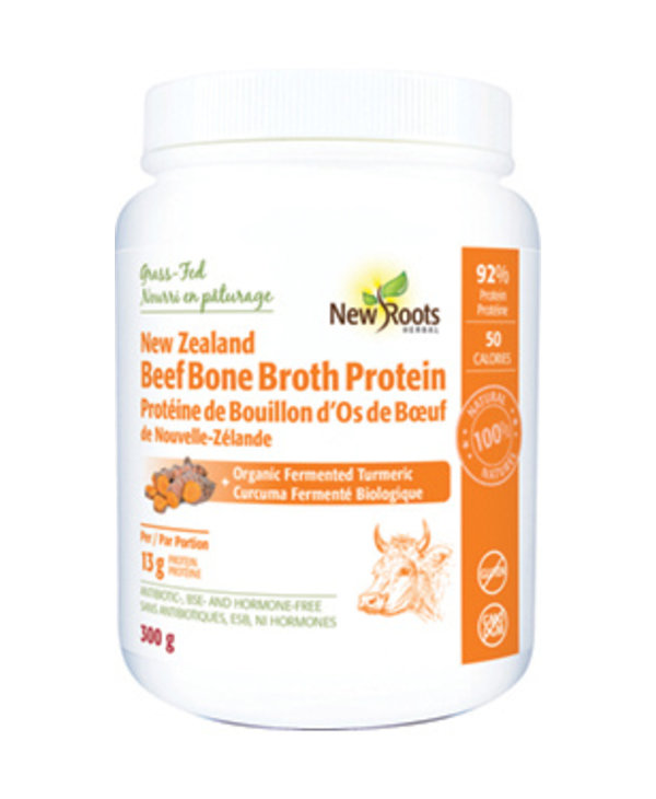 New Roots New Zealand Beef Broth Protein with Fermented Turmeric 300g