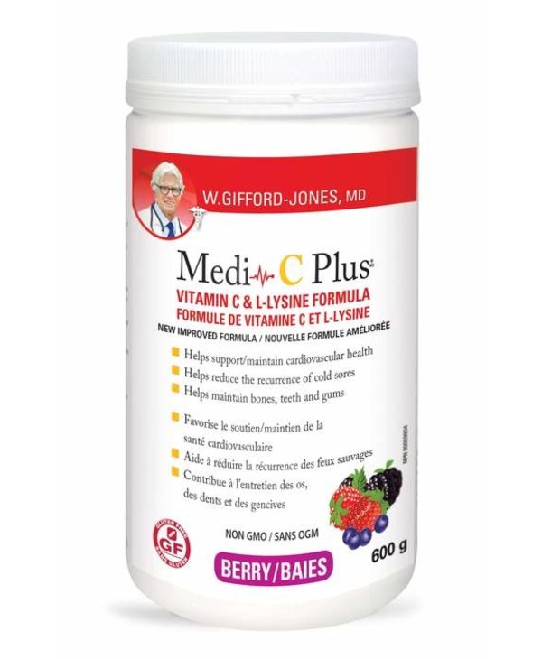 Medi C Plus Vitamin C & Lysine with Magnesium- Berry 600g