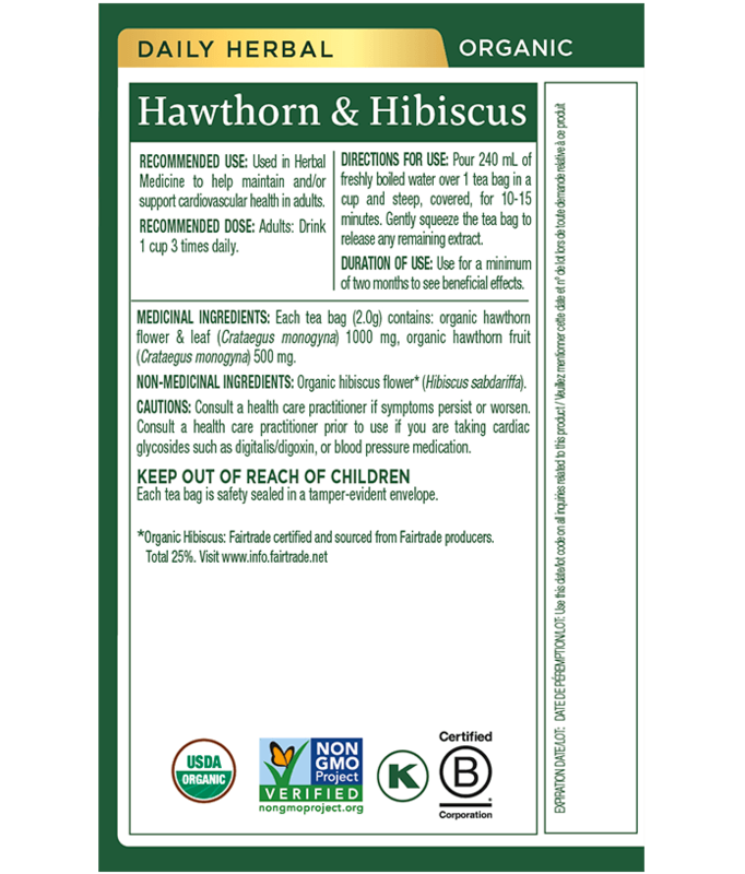Traditional Medicinals Traditional Medicinals Hawthorn & Hibiscus Tea