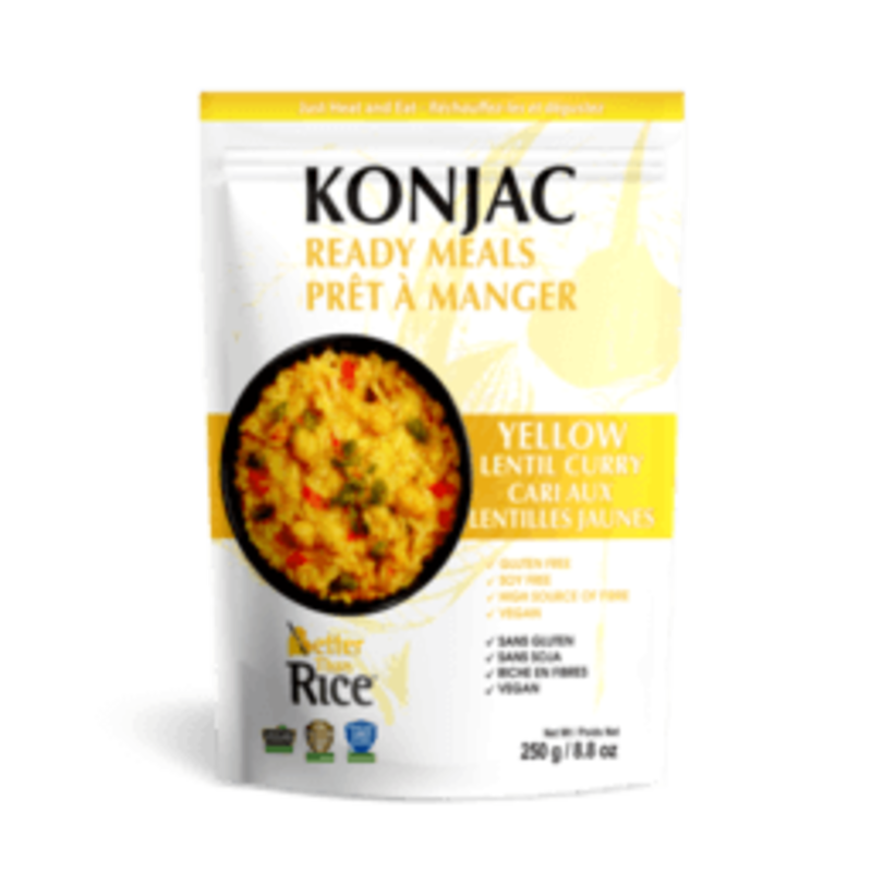 Better Than Noodles Konjac Ready Meals Yellow Lentil Curry 250g