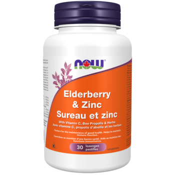 NOW Elderberry Zinc Lozenges 30Loz