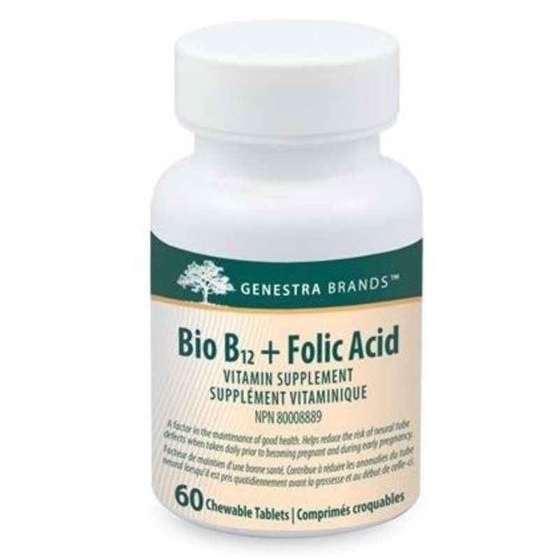 Genestra Genestra Bio B12 + Folic Acid 60 chewable tabs