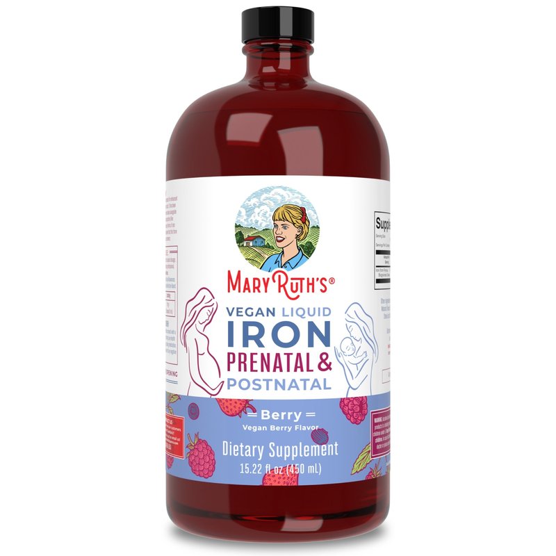 Mary Ruth's Mary Ruth's Vegan Liquid Prenatal & Postnatal Iron 450ml Berry