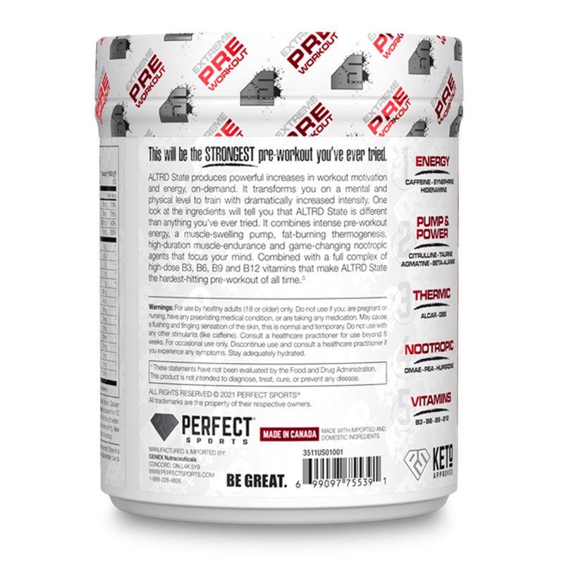 Perfect Sport Altered State Pre workout Grapes of Wrath- 375g