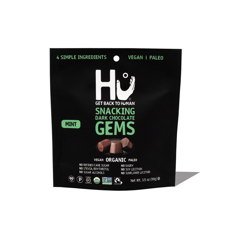 Hu Hu Snacking Dark Chocolate Gems Mint 99g