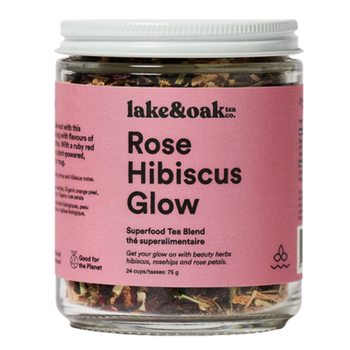 Lake and Oak Rose Hibiscus Glow Superfood Tea Blend 75g