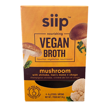 Siip Siip Vegan Mushroom Broth with Shiitake, Lion's Mane and Chaga 4-6g sticks