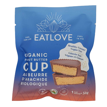 EatLove EatLove Organic Chocolate Peanut Butter Cup 52g