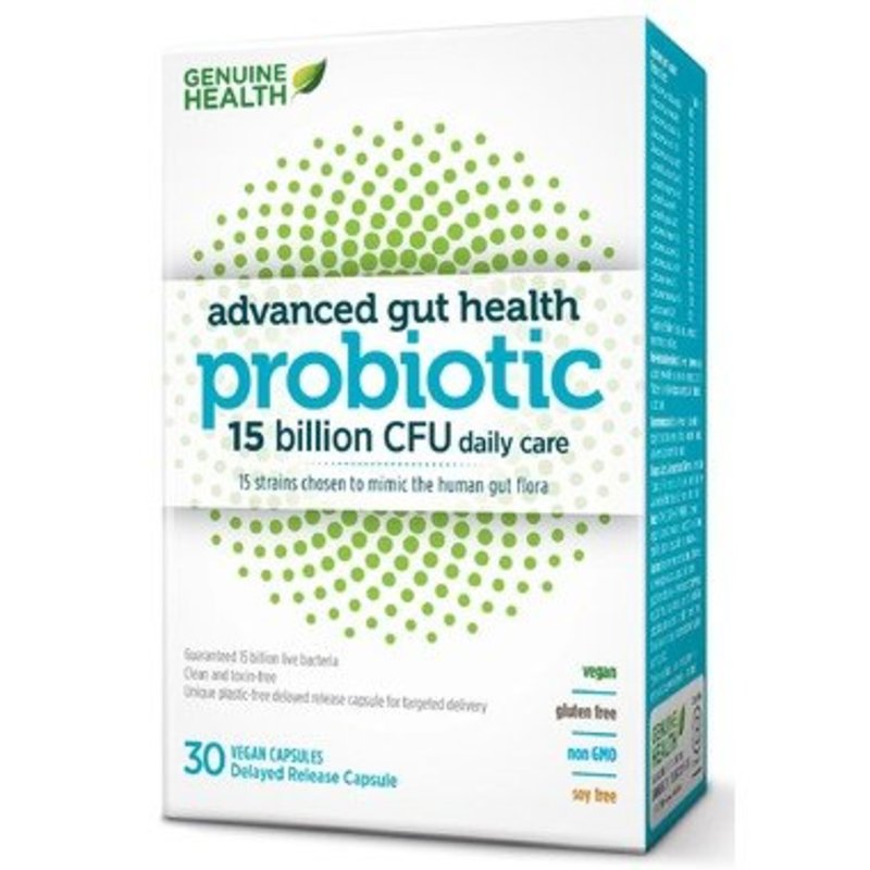 Genuine Health Genuine Health Advanced Gut Probiotic 15 billion 30 caps