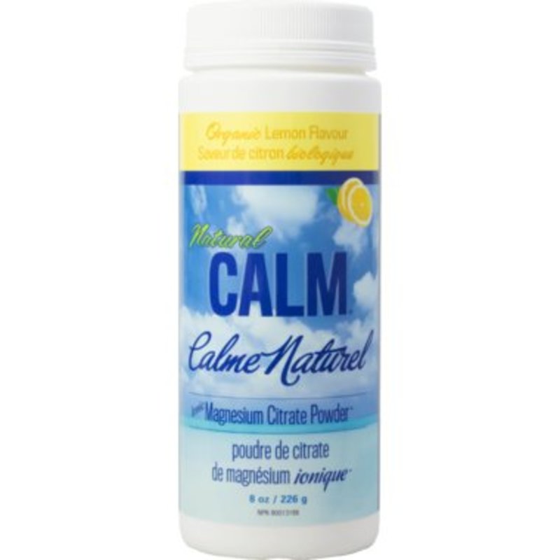 Natural Calm Magnesium Citrate Powder 8oz Lemon
