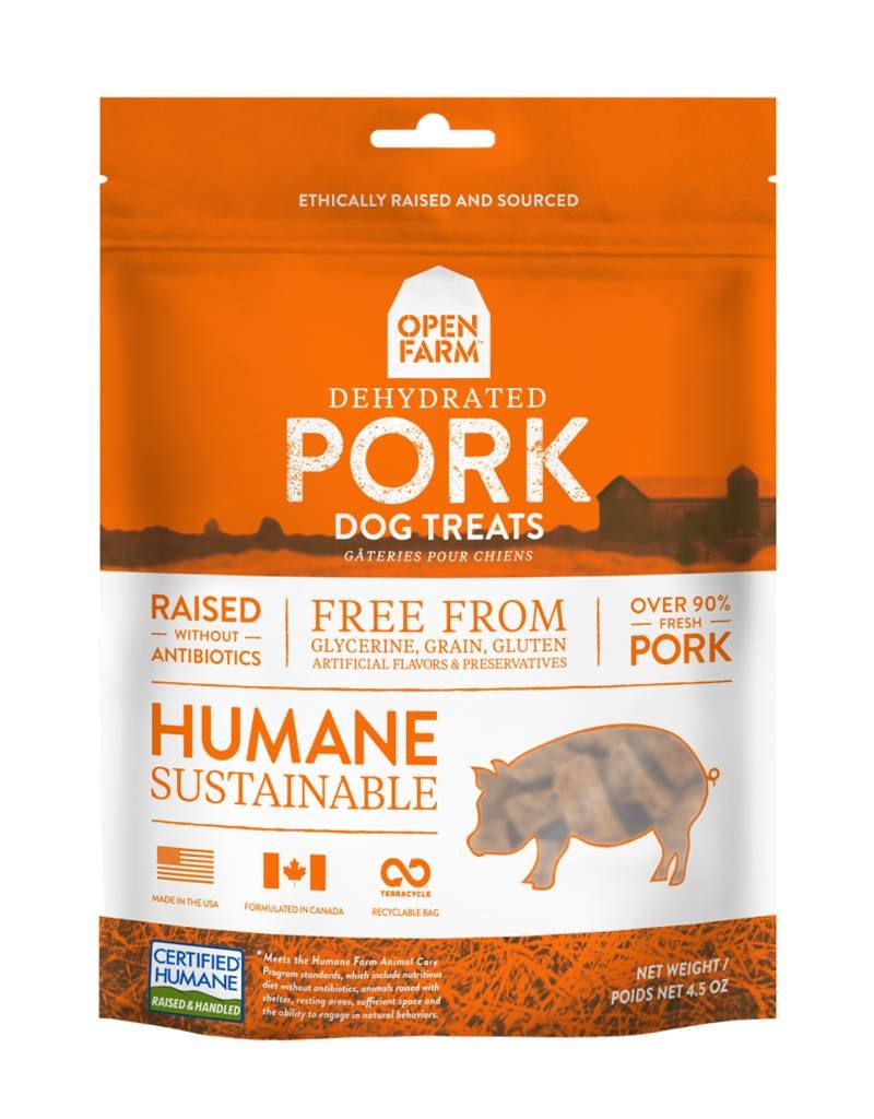 OPEN FARM Open Farm Dehydrated Pork Dog Treats 4.5oz