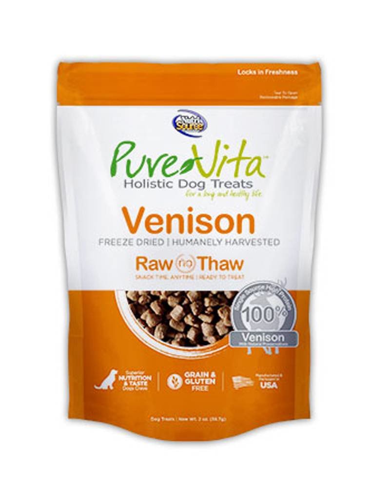 PURE VITA Pure Vita Freeze Dried Venison Dog Treats 2oz