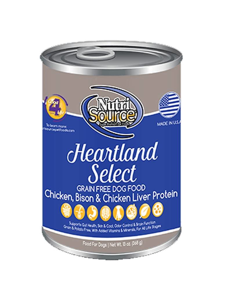 NUTRISOURCE Nutrisource Grain Free Heartland Select Canned Dog Food 12/13oz