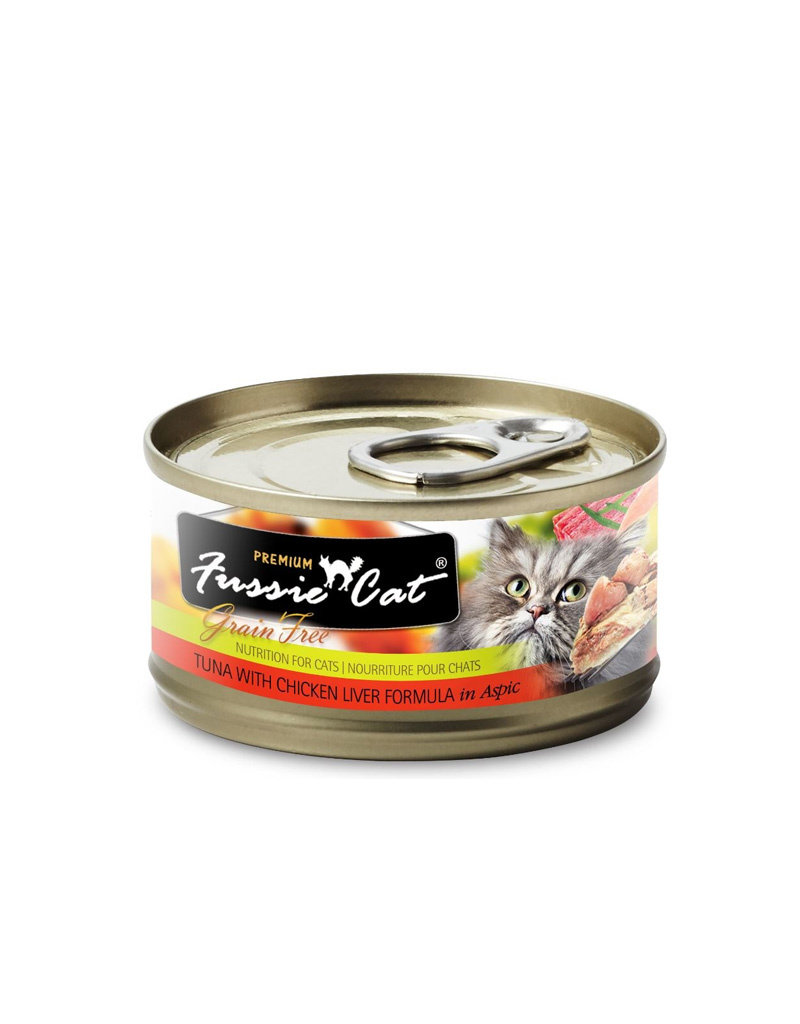 Fussie Cat Tuna Chicken Liver 2 82oz Case Bag Of Bones Barkery