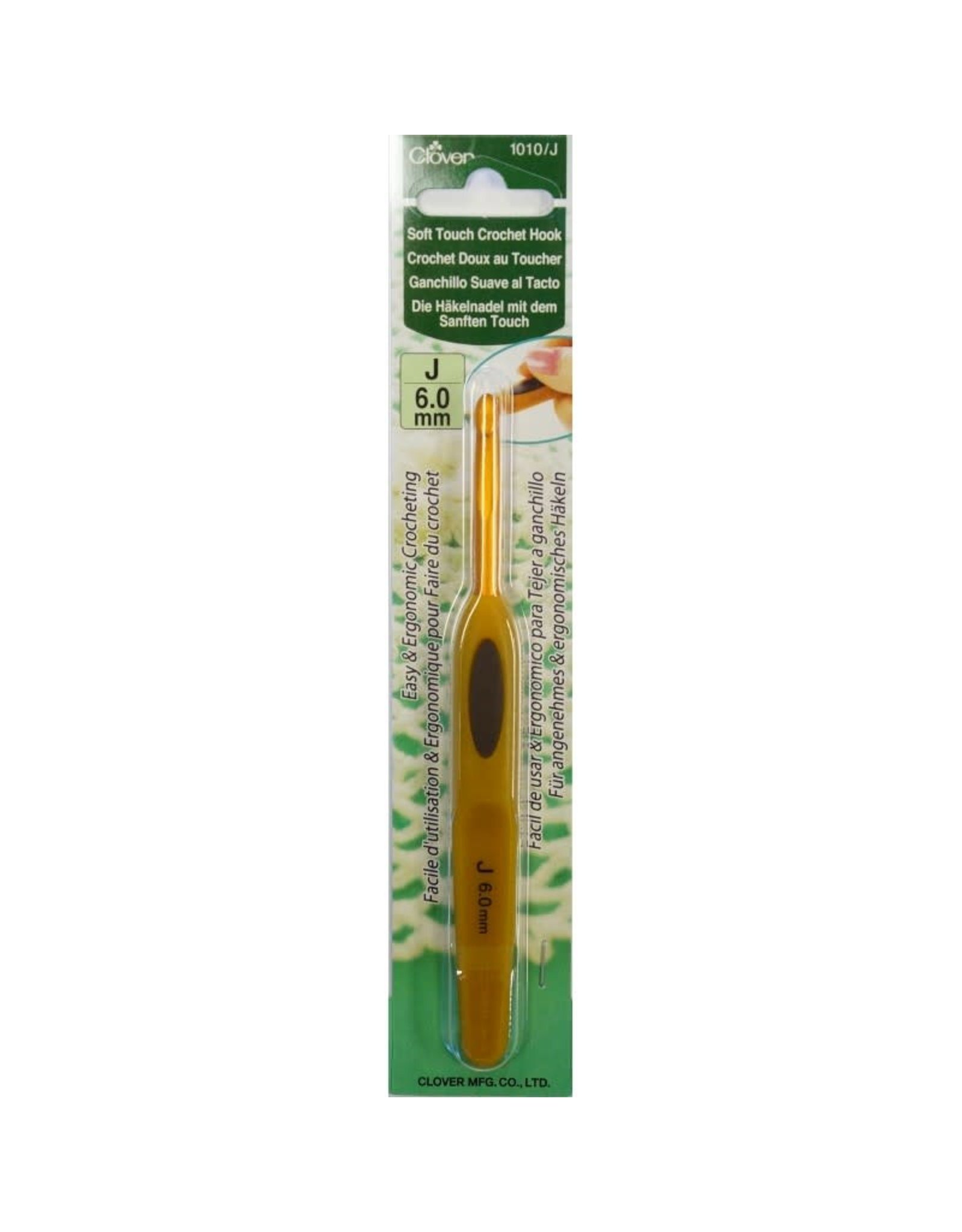 Clover Soft Touch crochet hook size J (6mm)