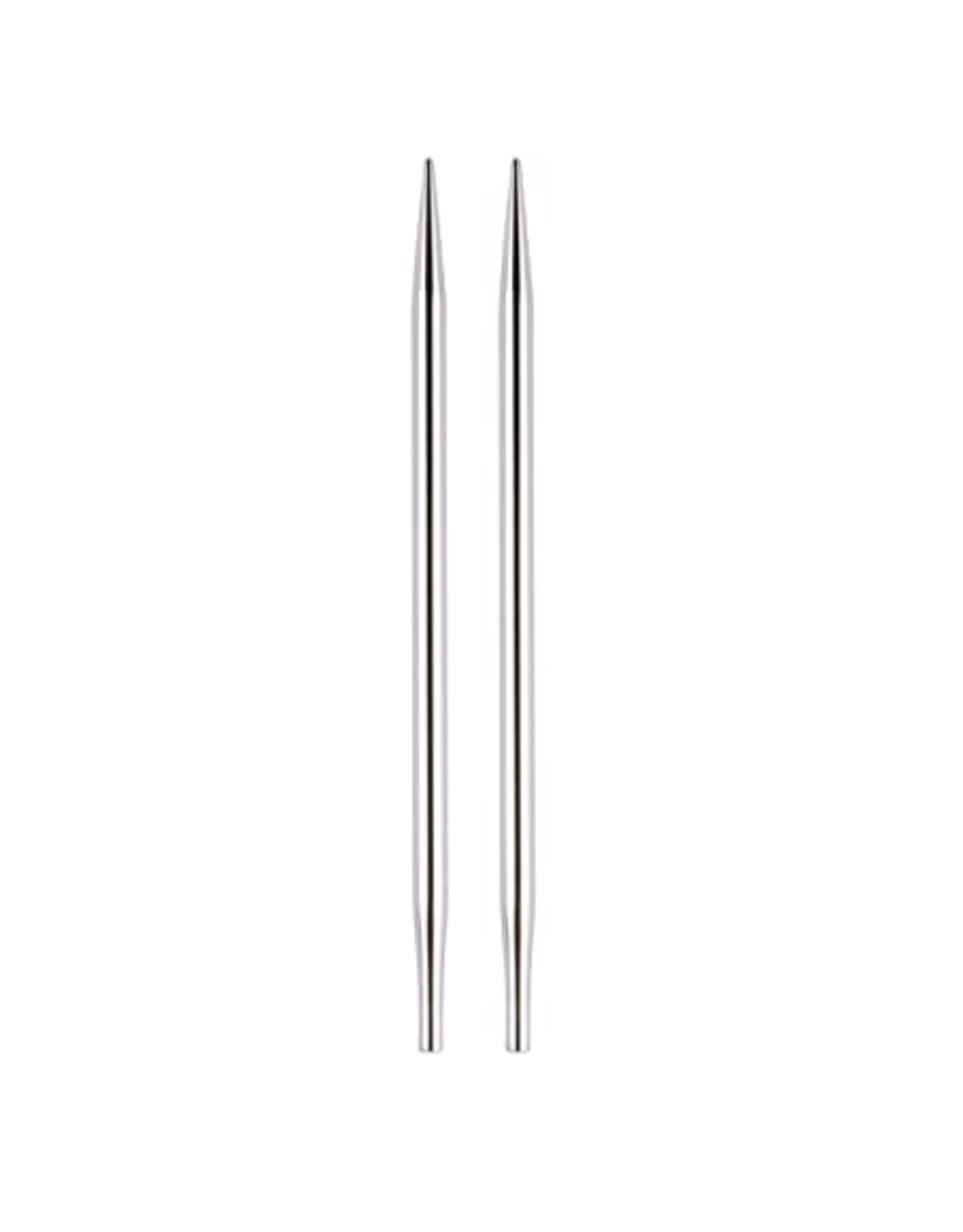 Nova size US 6 interchangeable needle tips for 24" cords and up.