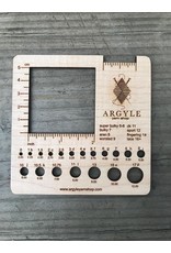 Argyle Large Needle Gauge/WPI/2" window Ruler by Katrinkles