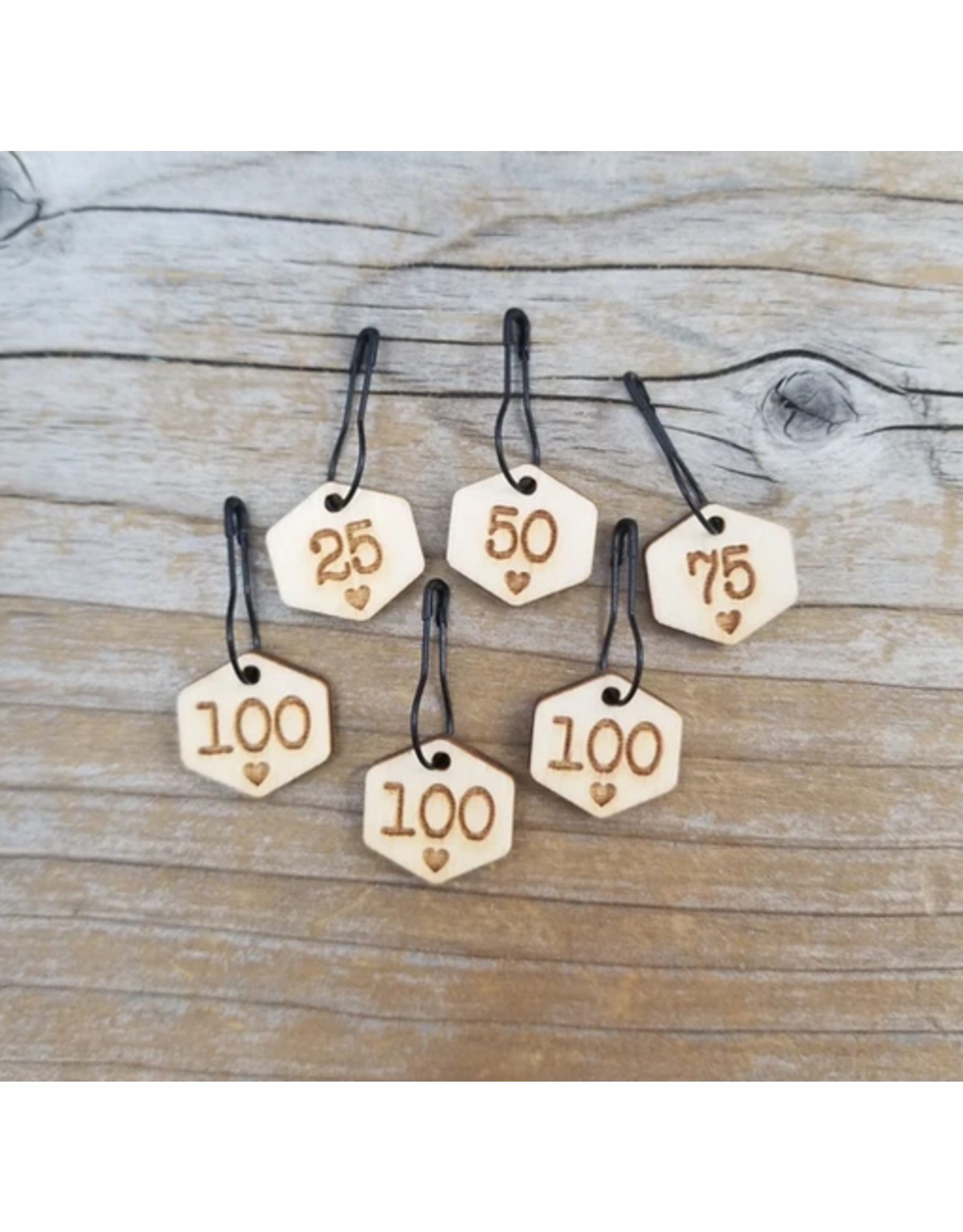 Cast On Counting Numbers set of ring stitch markers by Katrinkles