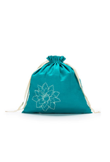 della Q Project Bag Large - Teal Linen Brights - Della Q